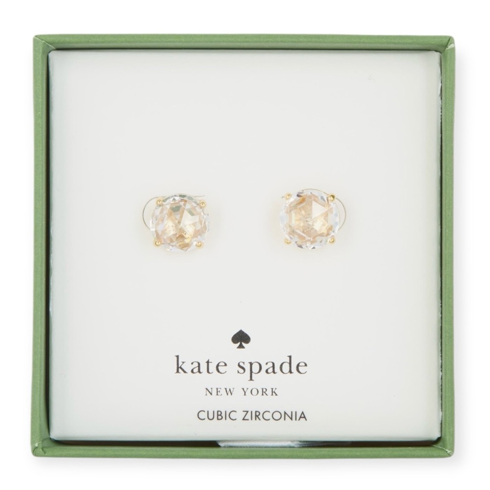 KATE SPADE CZ Earrings Gift Boxed Cubic Zirconia Stud Earrings NWT